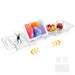 Expandable Transparent PET Bathtub Caddy Tray – Adjustable Bath Shelf with Cup Holders