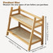 2-Tier Wicker-Look Coffee Station Organizer — Bamboo-Style Mug Holder for Countertop