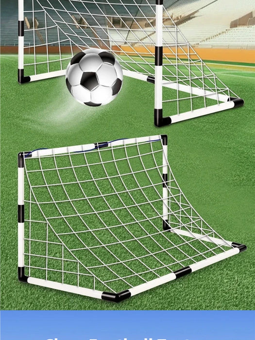 Foldable Children's Football Goal with Pump & Ball – Portable Soccer Set