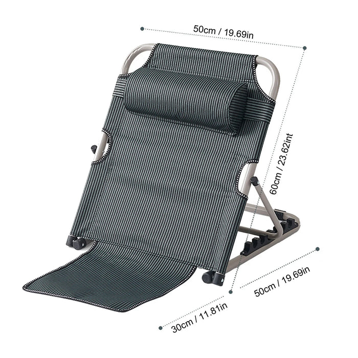 Adjustable Lifting Bed Backrest Floor Chair with Head Pillow — 6‑Position