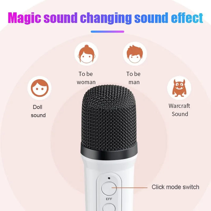 Bluetooth 5.3 Portable Karaoke Machine with Wireless Microphone - Dual Mic Home Speaker System for Family Singing - Ideal for Home Entertainment and Parties