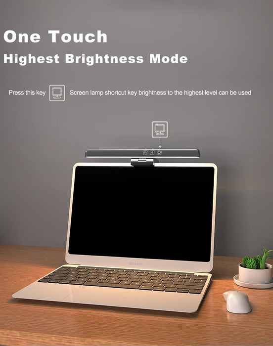 LED Monitor Light Bar — Dimmable 3‑Colour Reading Lamp