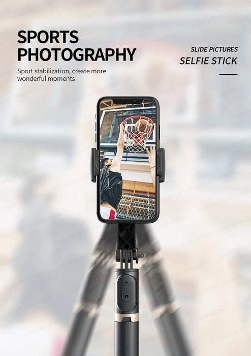 Q08 Handheld Gimbal Stabiliser & Selfie Stick with Bluetooth Remote for Smartphones