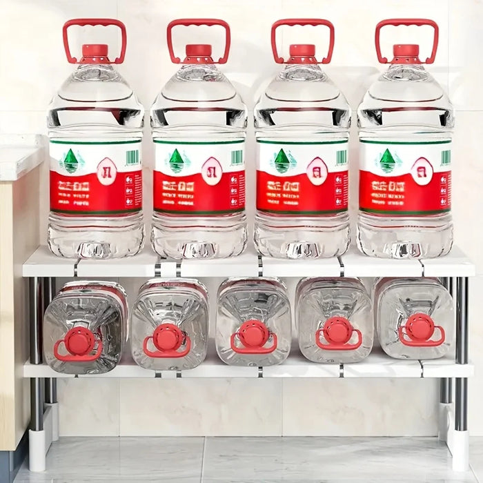Adjustable Under-Sink Storage Rack — Expandable Kitchen & Bathroom Organizer (Single/Double Layer)