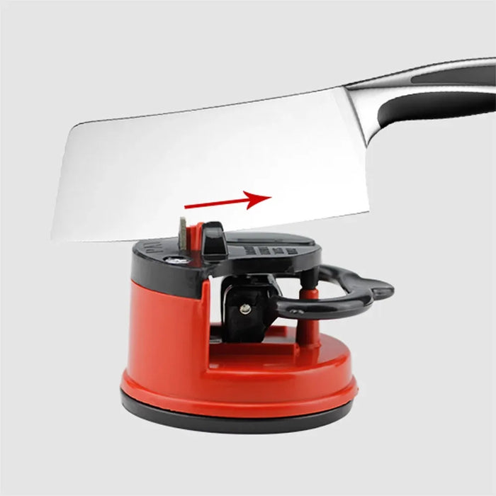 Portable Knife Sharpener - Easy, Safe Kitchen Chef Knives Sharpening Tool with Suction - Ideal for Professional and Home Cooks