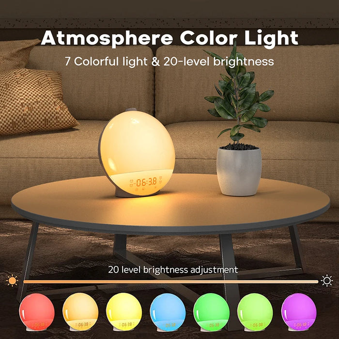 Wake Up Light Alarm Clock — Sunrise/Sunset Simulation, FM Radio & Night Light
