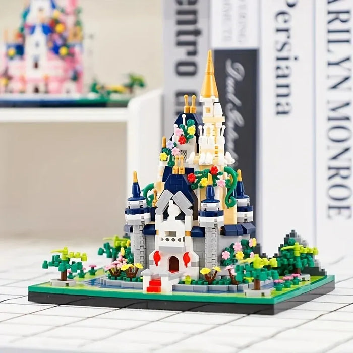 Castle Building Blocks Toy - DIY City Model Set, Fairy Tale Princess Castle Model Bricks, Creative Ornaments - Perfect Children's Christmas Gift Solution