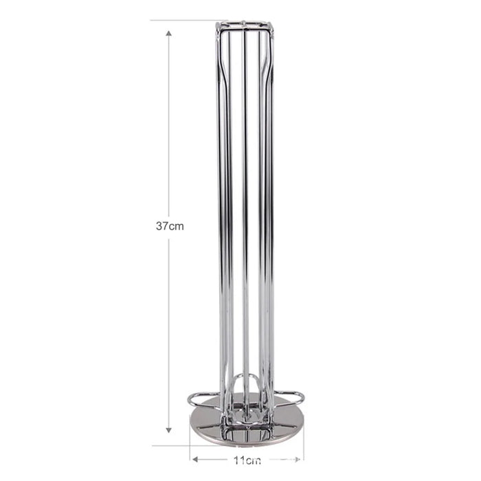 40‑Pod Rotating Coffee Capsule Holder — Metal Stand for Nespresso, Vertuo & Dolce Gusto (Black / Silver / Rose Gold)