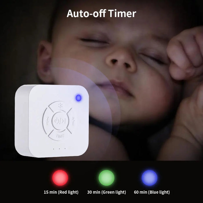 White Noise Sound Machine Sleep Soother — 9 Soothing Sounds, Breathing Light, Timer, Type‑C Rechargeable