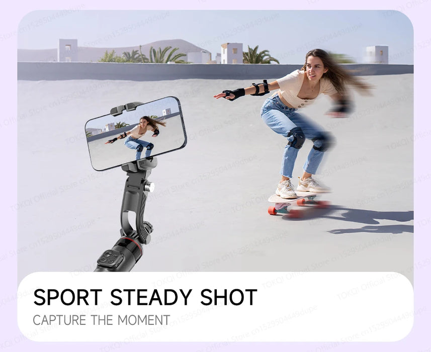 C22 AI Face-Tracking Handheld Gimbal Stabiliser — 3‑in‑1 Selfie Stick & Tripod for Smartphones