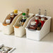 Multi‑Functional Stackable Storage Boxes — Curved Space‑Saving Plastic Organisers (1 or 3, Orange/White)