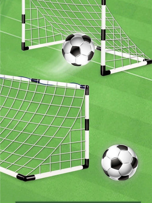 Foldable Children's Football Goal with Pump & Ball – Portable Soccer Set