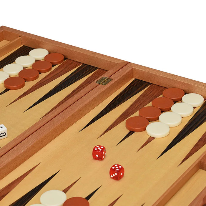 Foldable Wooden Backgammon Set 11–17 inch — Handmade, Foldable Board with Accessories