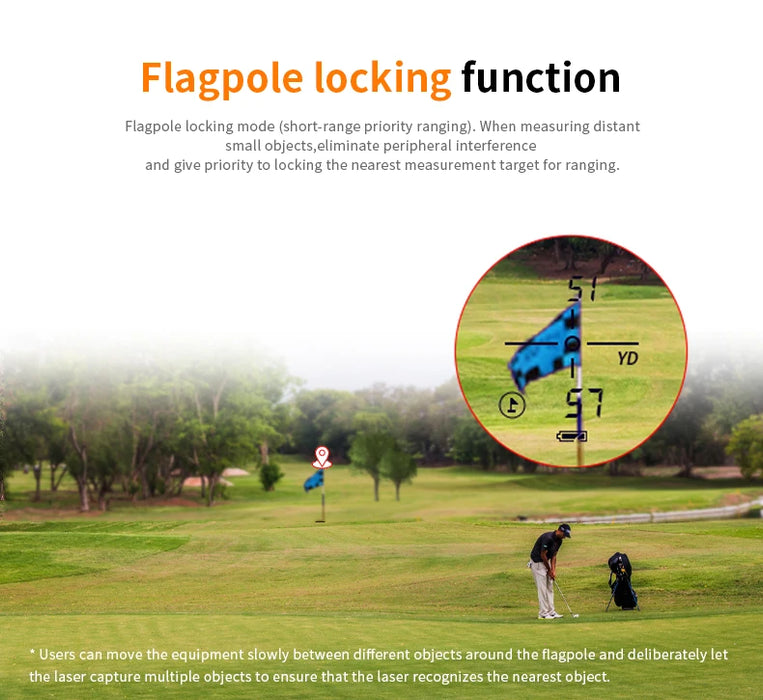 Laser Rangefinder 650m / 1000m — 6x Magnification, Flag‑Lock & Slope Compensation