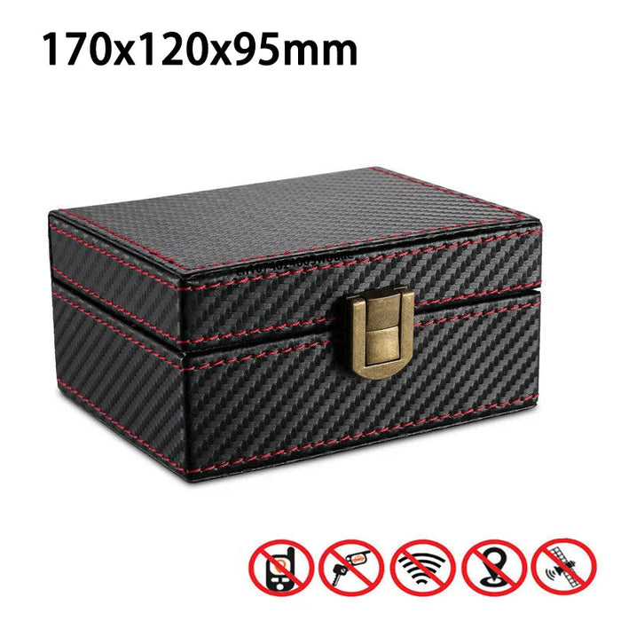 Faraday Box for Car Keys — Leather RFID Signal Blocker Case