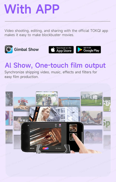 C22 AI Face-Tracking Handheld Gimbal Stabiliser — 3‑in‑1 Selfie Stick & Tripod for Smartphones