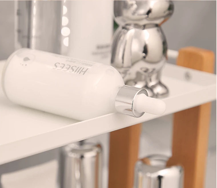Wooden Countertop Organiser – Cosmetic & Coffee Station Shelf for Vanity