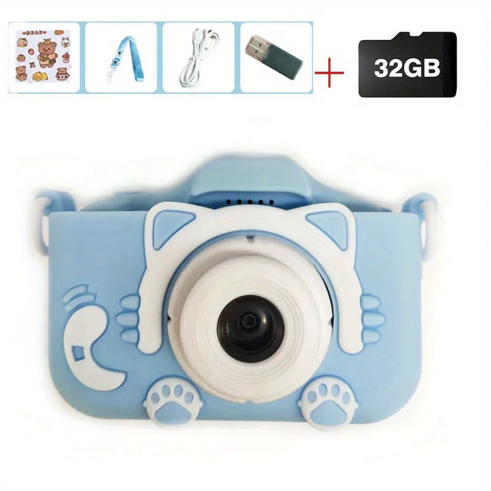 Mini Digital Camera for Kids - Portable Toy Camera with 32GB SD Card, Video Capability - Perfect Birthday Gift for Boys and Girls