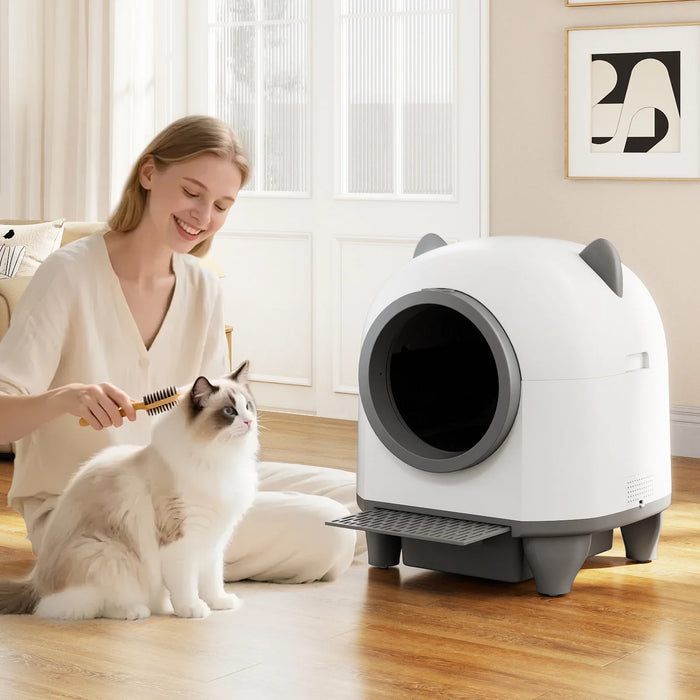 Self-Cleaning Litter Box for Multi-Cat and Senior Cats Home 80L Large Capacity
