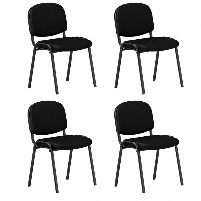 Set of 4 Waiting Room Chairs Stackable Reception Guest Chairs-
