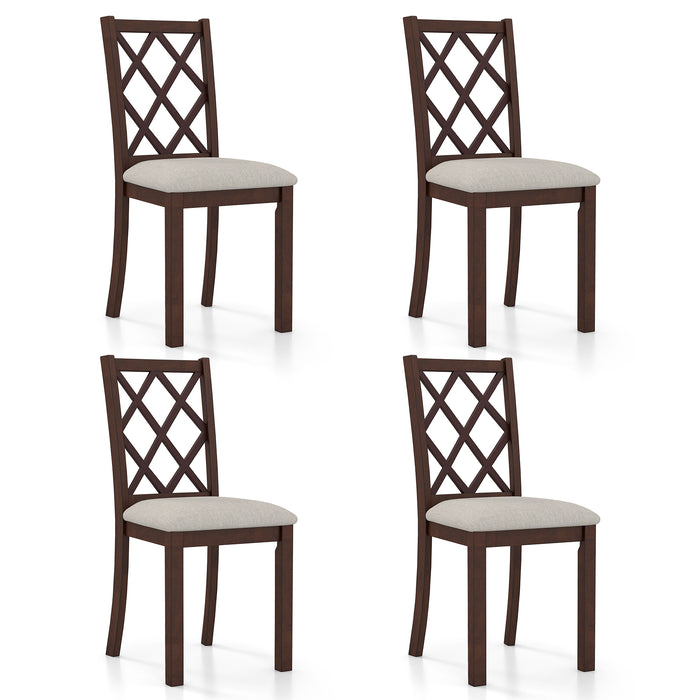 Set of 2 Dining Chairs - Dark Brown with Angled Backrest - Ideal for Comfortable and Stylish Home Dining Spaces