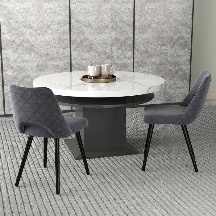 Set of 2 Upholstered Living Room Chair with High-density Sponge Cushion-