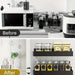 Set of 2 Magnetic Metal Storage Shelves — Fridge & Washing Machine Hanging Rack