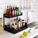 Under‑sink 2‑Tier Pull‑Out Storage Organiser – 36×27×28cm, Black or White