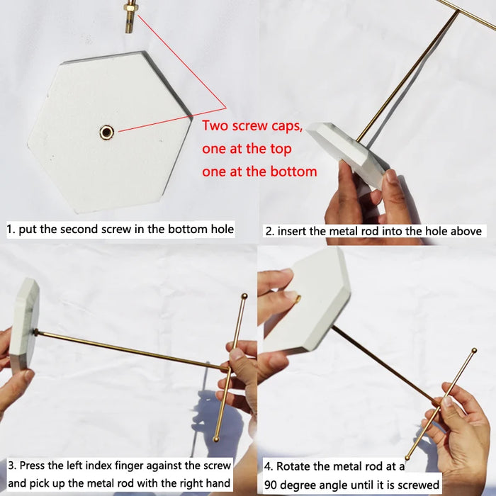 T-shaped Jewellery Display Stand — Wood & Metal, Gold and Black options