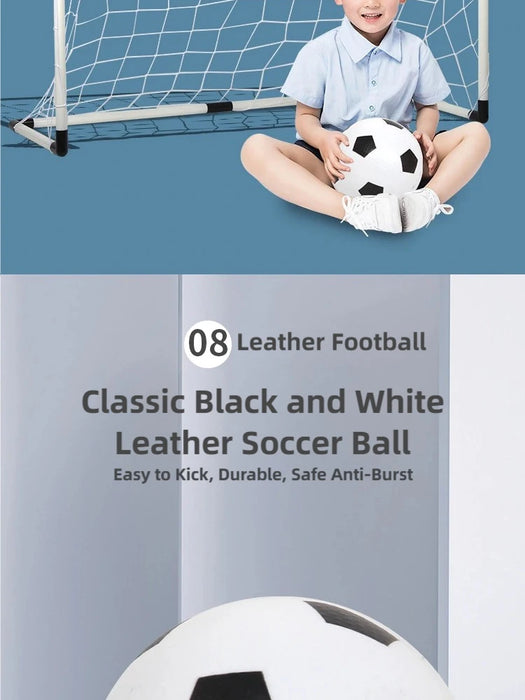 Foldable Children's Football Goal with Pump & Ball – Portable Soccer Set