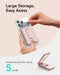 MagSafe Wallet for iPhone 17/16/15/14/13 — 5-Card Holder with Adjustable Magnetic Stand