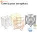 Square Coffee Pod Holder — Large Capacity Iron Capsule Storage