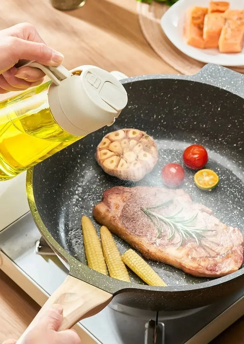 500ml Oil Spray Bottle & Cruet – Refillable Oil Dispenser for Kitchen and BBQ