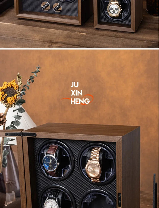 USB Motor Watch Winder Box for Automatic Watches — Rotating Display