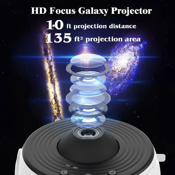 Galaxy Projector Night Lamp - LED, 360° Rotate, Starry Sky Display, Planetarium Features - Ideal Room Decor Gift for Kids and Children