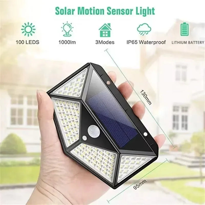 Solar LED Light Multifunctional Lamp - Waterproof Outdoor Garden Decoration, Sunlight Powered Spotlight with Motion Sensor - Ideal for Nighttime Security and Landscape Illumination