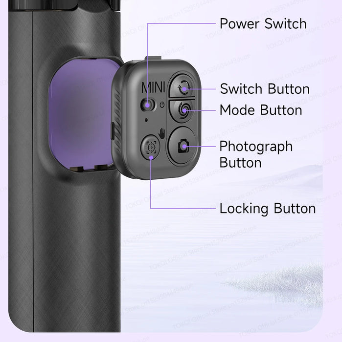 C22 AI Face-Tracking Handheld Gimbal Stabiliser — 3‑in‑1 Selfie Stick & Tripod for Smartphones