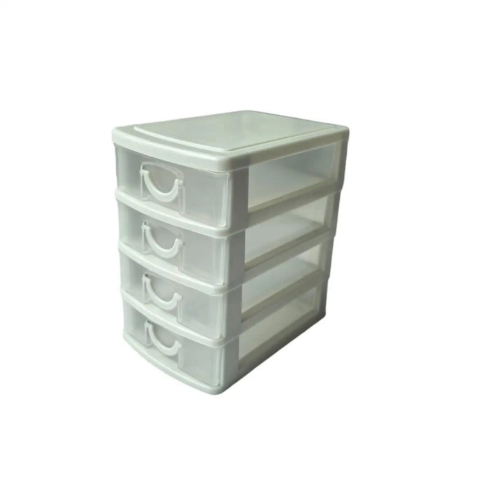 4-layer Transparent Jewellery Storage Box with Rhinestone Detail