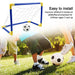 Mini Folding Indoor/Outdoor Football Goal Set with Inflatable Ball