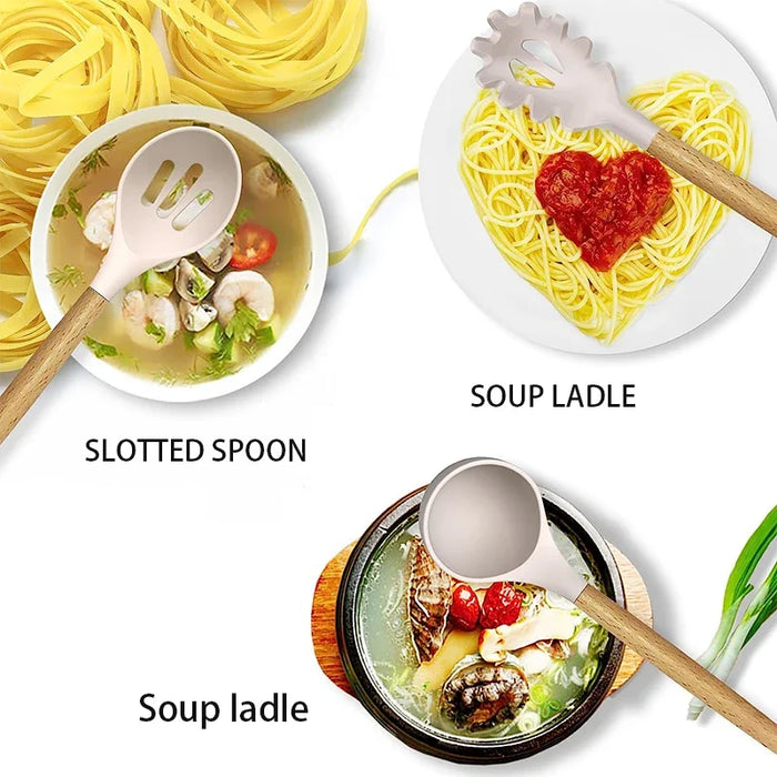 36-piece Silicone Cooking Utensil Set with Holder
