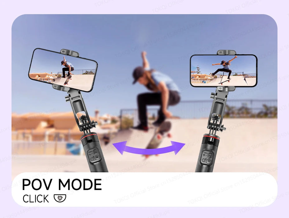 C22 AI Face-Tracking Handheld Gimbal Stabiliser — 3‑in‑1 Selfie Stick & Tripod for Smartphones
