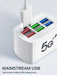 6-in-1 Fast USB Charging Station with 1m Cord (30W)