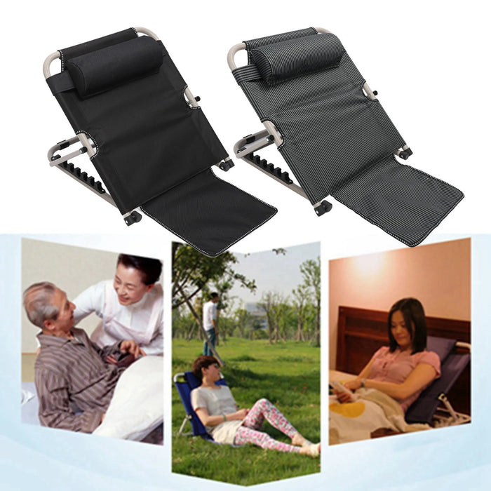Adjustable Lifting Bed Backrest Floor Chair with Head Pillow — 6‑Position