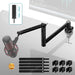 Adjustable Low‑Profile Microphone Boom Arm with Cable Management — Extended Riser (Fits AM8, K688, A8)