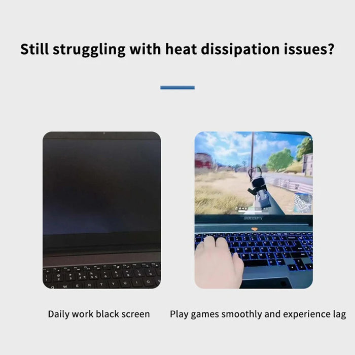 Foldable Laptop Cooling Stand with Single Fan - Portable Elevated Notebook Holder