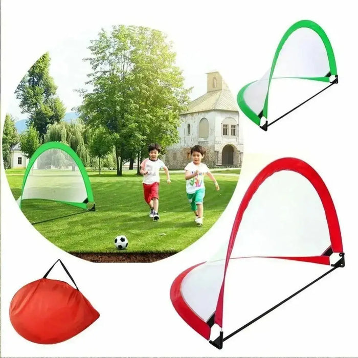 Pop-Up Folding Football Goal with Carry Bag — Portable Training Net