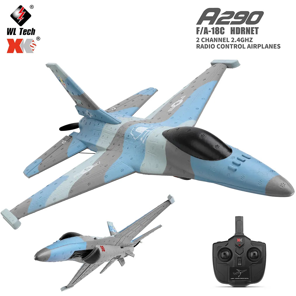 Wltoys A290 F16 3CH - RC Airplane with 2.4G Remote Control, Fixed Wing Drone, A200 RC Landing Glider Plane Model - Ideal Toy for Boys Interested in Aviation
