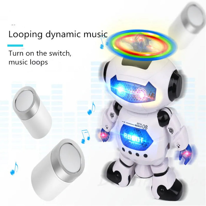 2023 Kids Robot - Rotating Dance Toy with Music, LED Light, Electronic Walking Features - Perfect Christmas and Birthday Gift for Boys and Girls