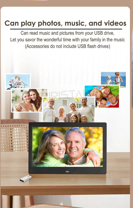 7/10.1-inch Wi‑Fi Calendar Photo Frame — Dementia Clock with Weather & Reminders