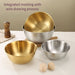 3pc Stainless Steel Mixing Bowl Set — Large Salad & Dough Bowls, Kitchen Accessories (Gold or Silver)